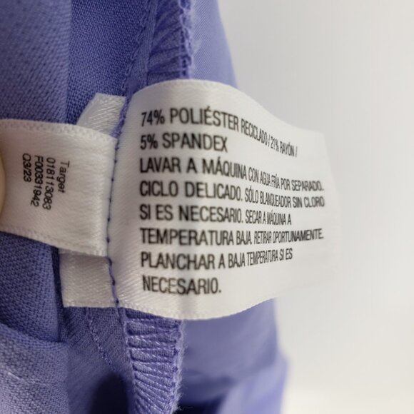 3/$25 a new day Stretch Midi Pleated Shorts 10 Womens High Rise Waist Purple - Picture 9 of 10